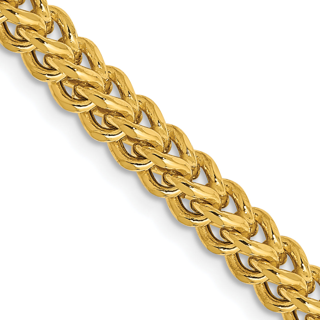 14K 26 inch 3.7mm Semi-Solid Franco with Fancy Lobster Clasp Chain