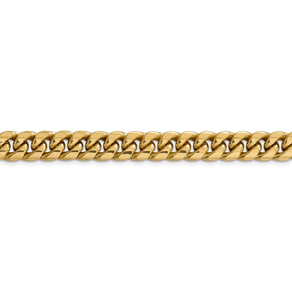 14K Yellow Gold Miami Cuban Necklace with Polished Finish, 20