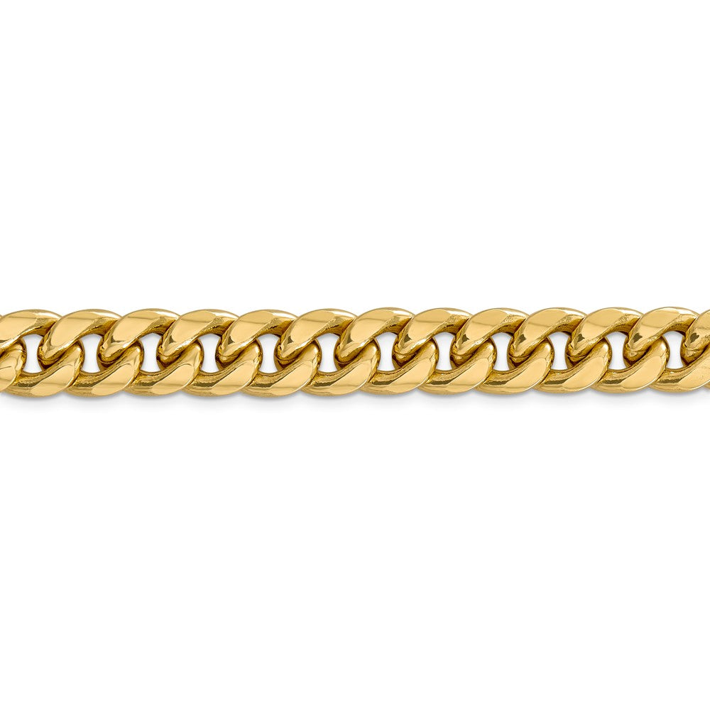 14K Yellow Gold 11mm Semi-Solid Miami Cuban Chain