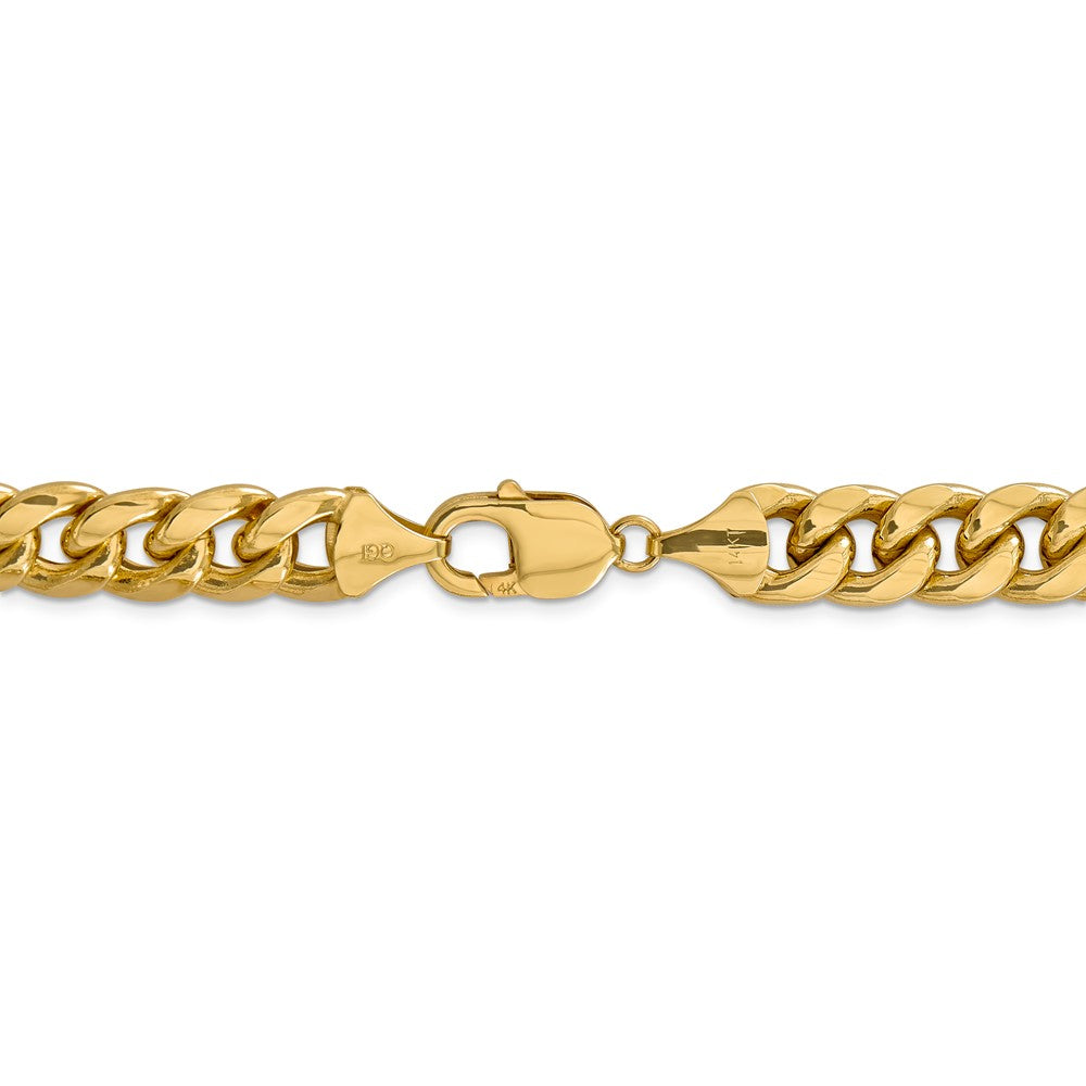 14K Yellow Gold 11mm Semi-Solid Miami Cuban Chain