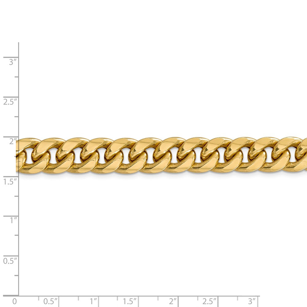 14K Yellow Gold 11mm Semi-Solid Miami Cuban Chain