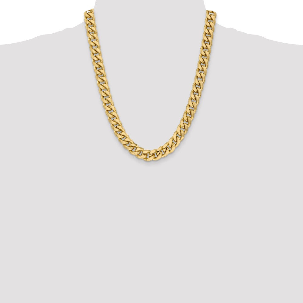 Sophia Jewelers 14K Yellow Gold Miami Cuban Chain, Polished 22