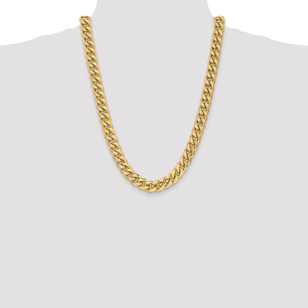 Sophia Jewelers 14K Yellow Gold Miami Cuban Chain, Polished 22