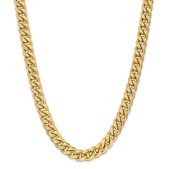 14K Yellow Gold 11mm Semi-Solid Miami Cuban Chain