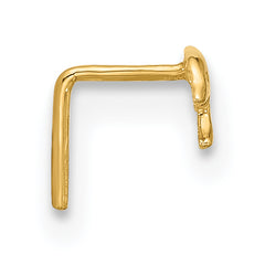 14K Gold Polished Dolphin Nose Ring for Women Elegant and Solid Design