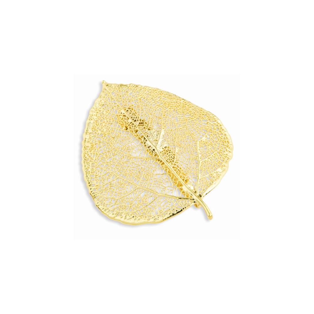 24k Gold Dipped Aspen Leaf Pin