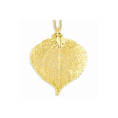 24k Gold Dipped Aspen Leaf w/ Gold-plated Chain