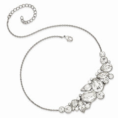Silver-tone Swarovski Crystal & Crystal With  3in ext. Necklace