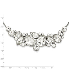 Silver-tone Swarovski Crystal & Crystal w/ 3in ext. Necklace