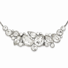 Silver-tone Swarovski Crystal & Crystal With  3in ext. Necklace