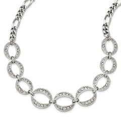 Sophia Jewelers Silver-Tone Fancy Necklace with 3in Ext Elegant Design