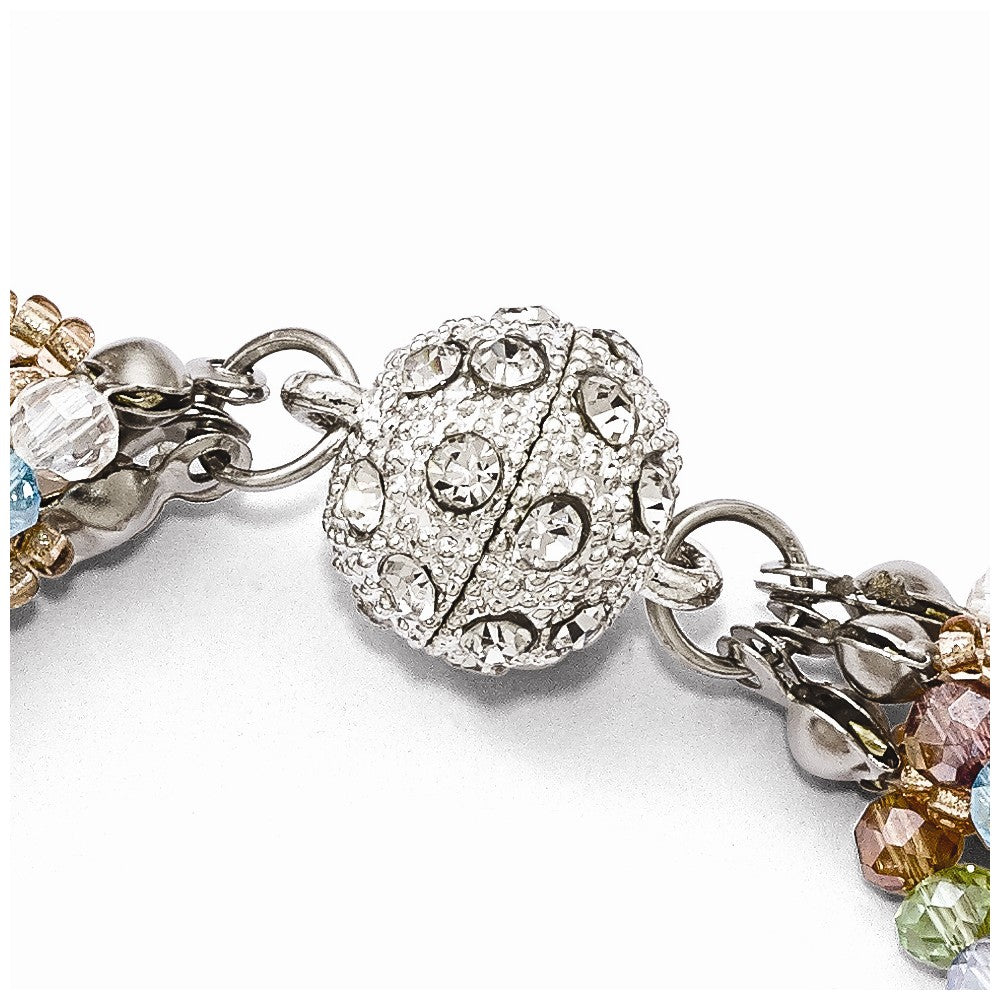 Multi-color Austrian & Czech Crystal w/Glass Beads Necklace