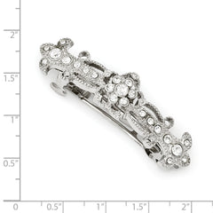 Silver-tone Bridal Crystal Hair Clip