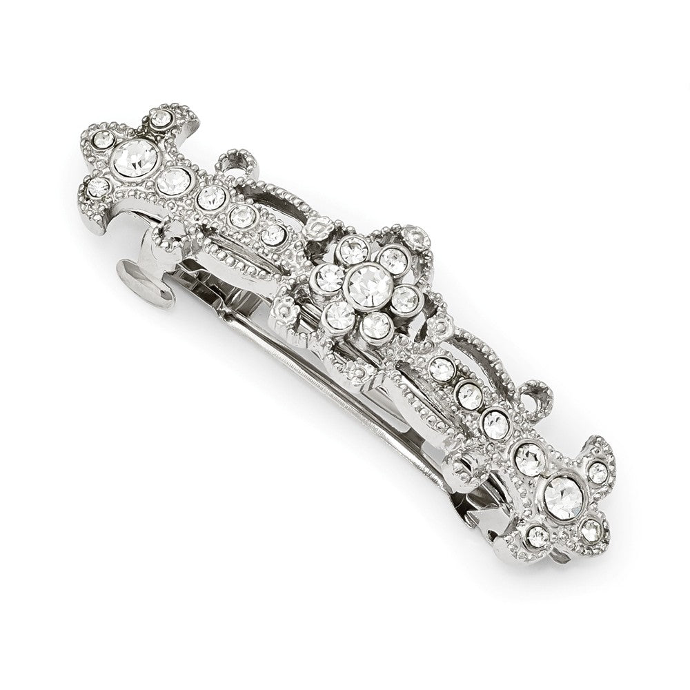 Silver-Tone Crystal Women's Bridal Hair Clip Elegant & Gift Ready