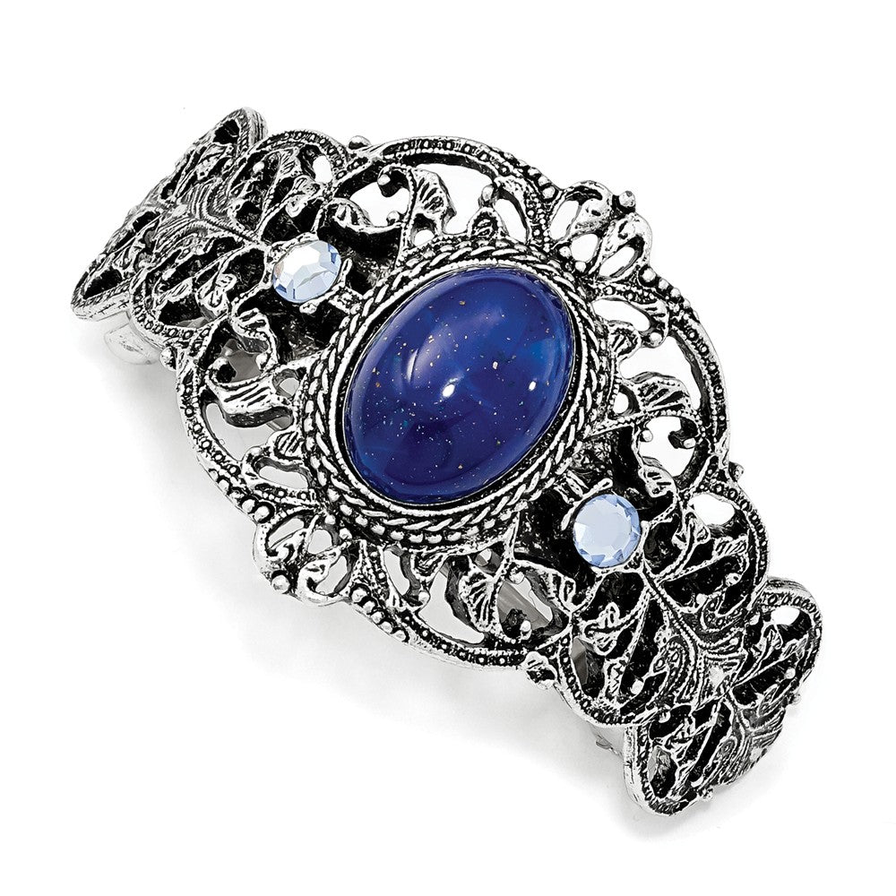 Sophia Jewelers Blue Crystal Acrylic Ponytail Holder for Women
