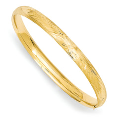 14K Florentine Engraved Baby Bangle Bracelet
