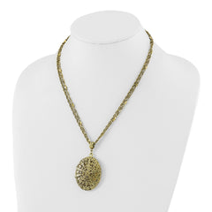 1928 Jewelry Vintage Brass-tone Double Chain Locket Necklace - 16