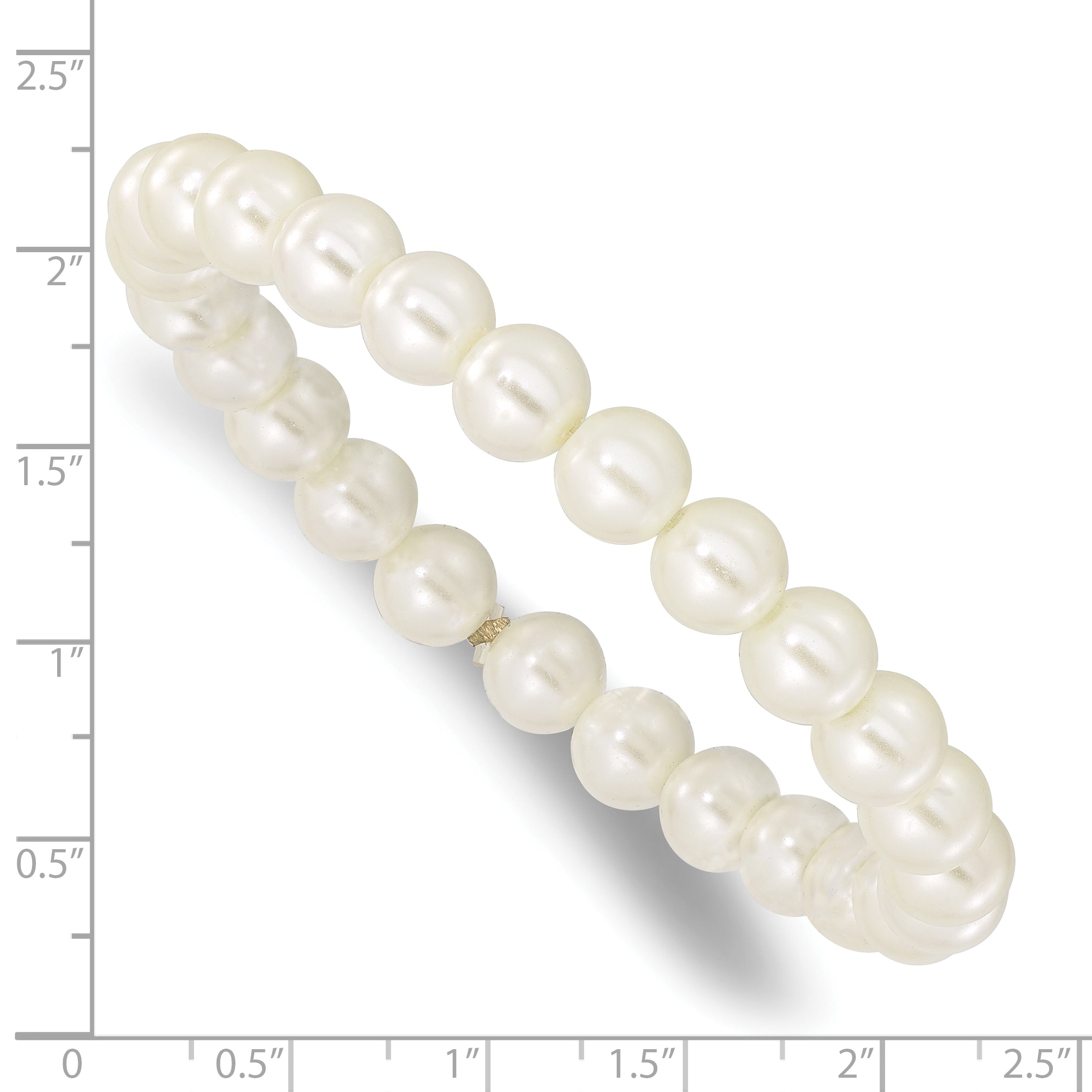 1928 Jewelry Ivory Simulated Pearl Stretch Bracelet with Elegant Vintage Charm