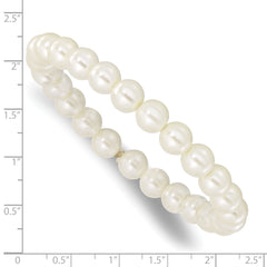 1928 Jewelry 8mm Ivory Imitation Pearl Stretch Bracelet