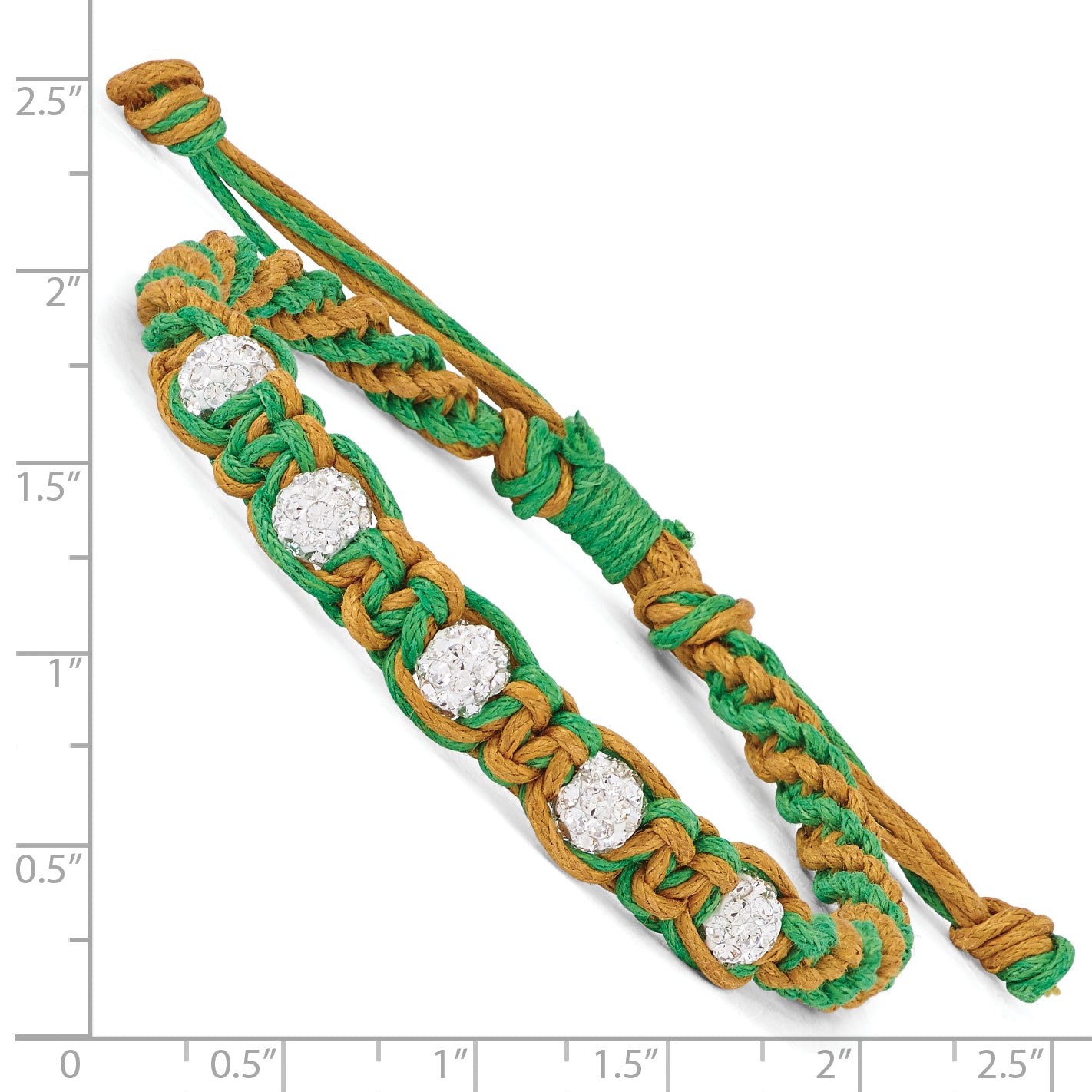 Swarovski Crystal Adjustable Macrame Bracelet Elegant Wrap Design