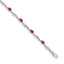 14k White Gold Diamond and Ruby Bracelet