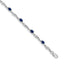 14k White Gold Diamond and Sapphire Bracelet