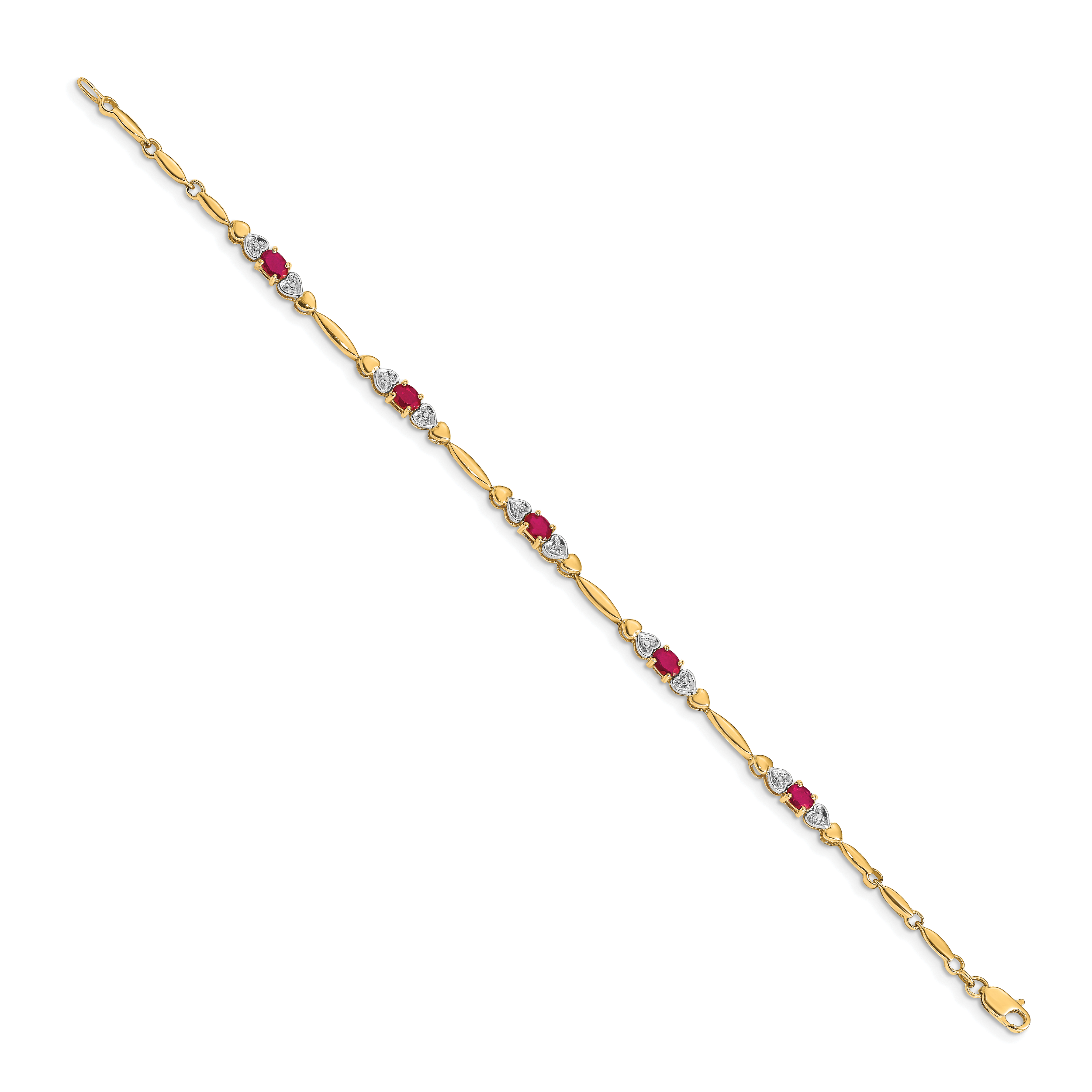 14k Diamond and Ruby Bracelet Secondary image