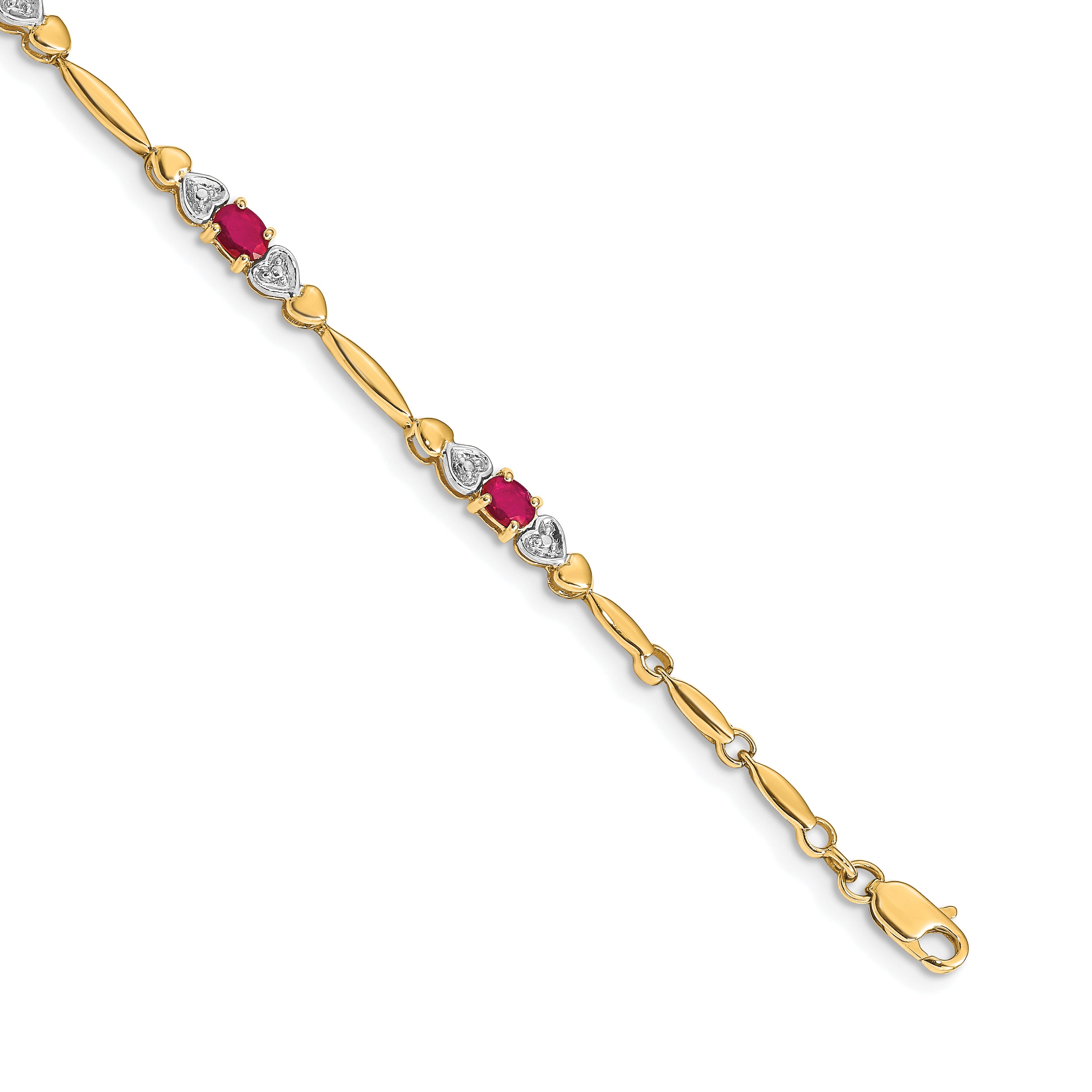 14k Diamond and Ruby Bracelet Main image
