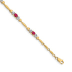 14k Diamond and Ruby Bracelet