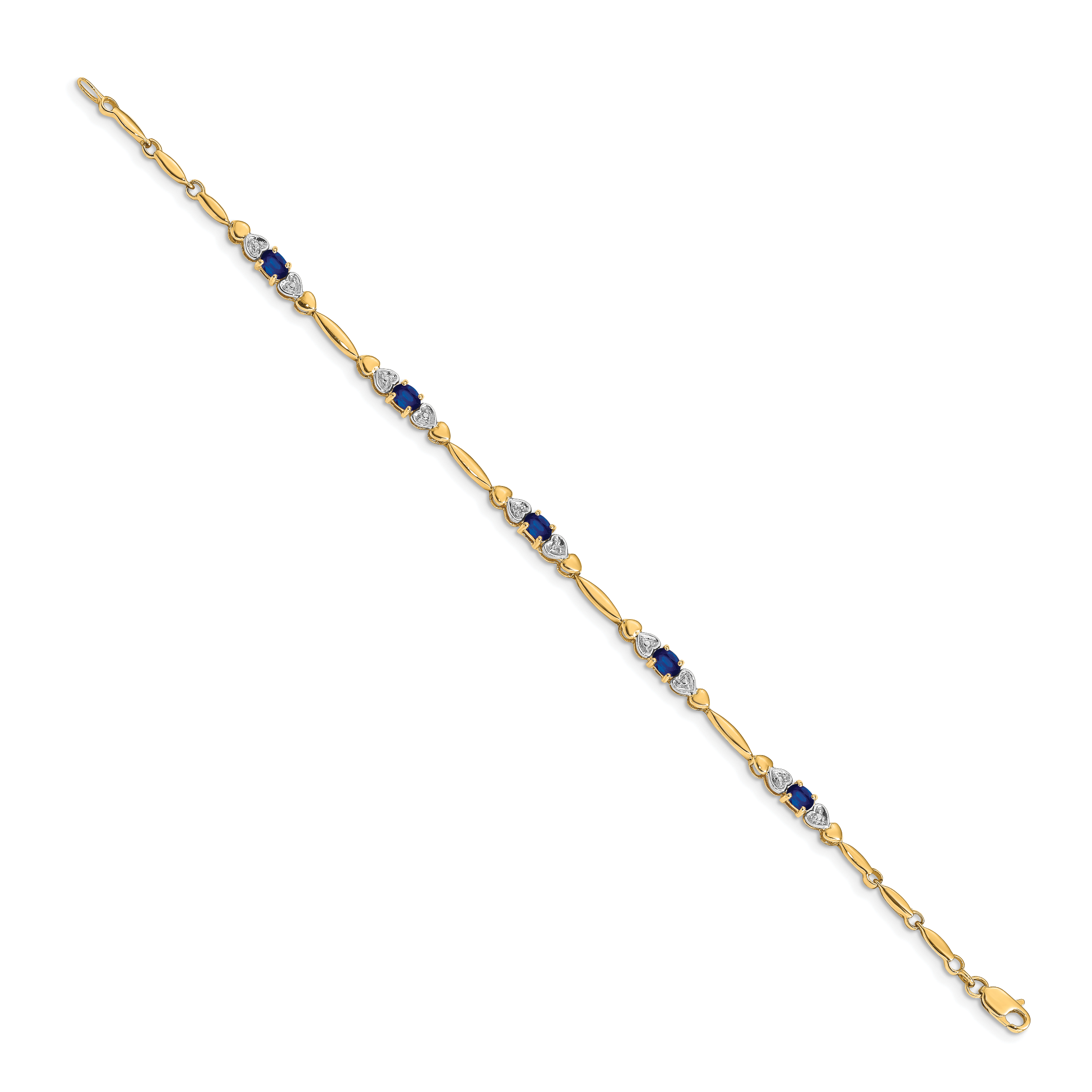 14k Diamond and Sapphire Bracelet Secondary image
