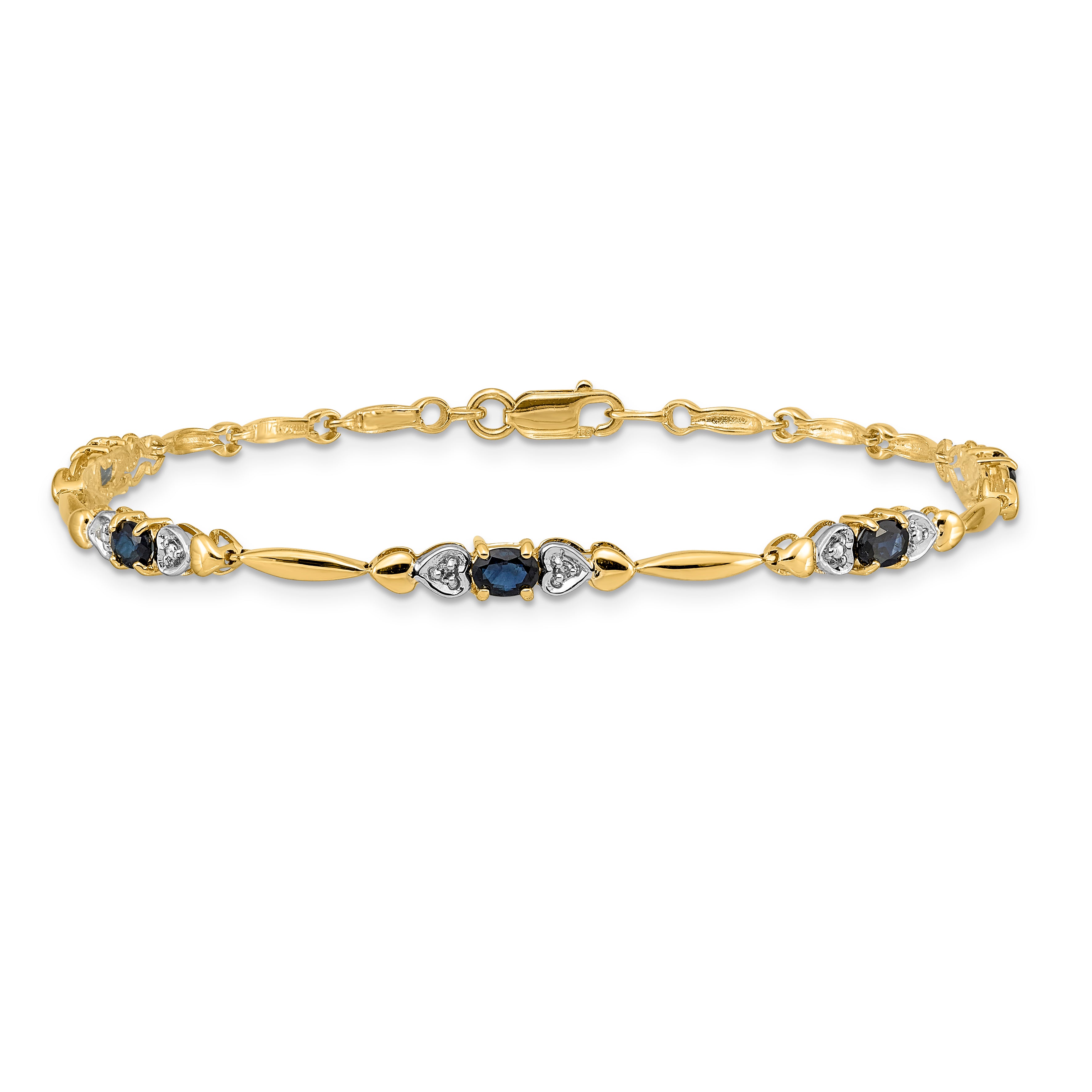 14k Diamond and Sapphire Bracelet