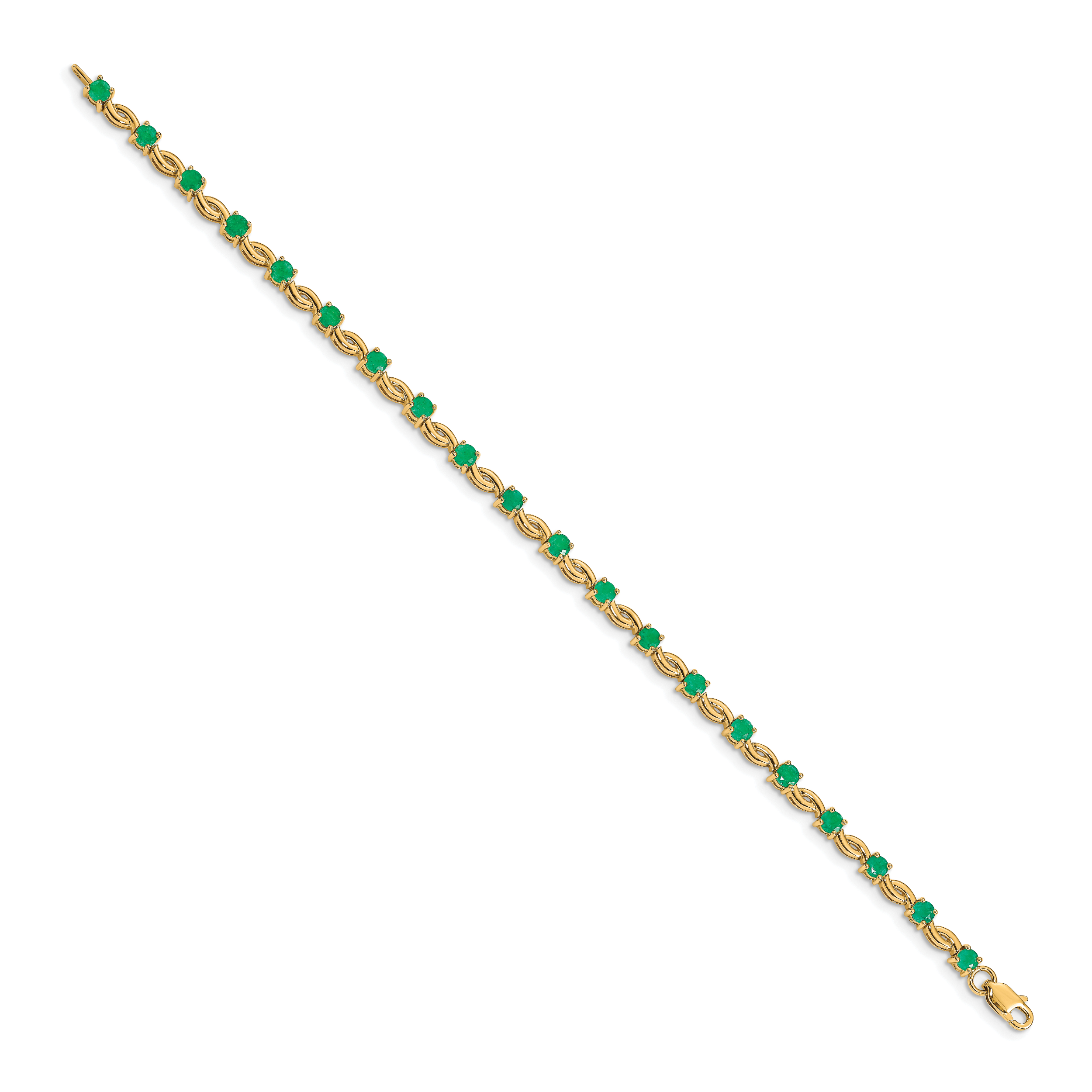 14k Emerald Bracelet Secondary image