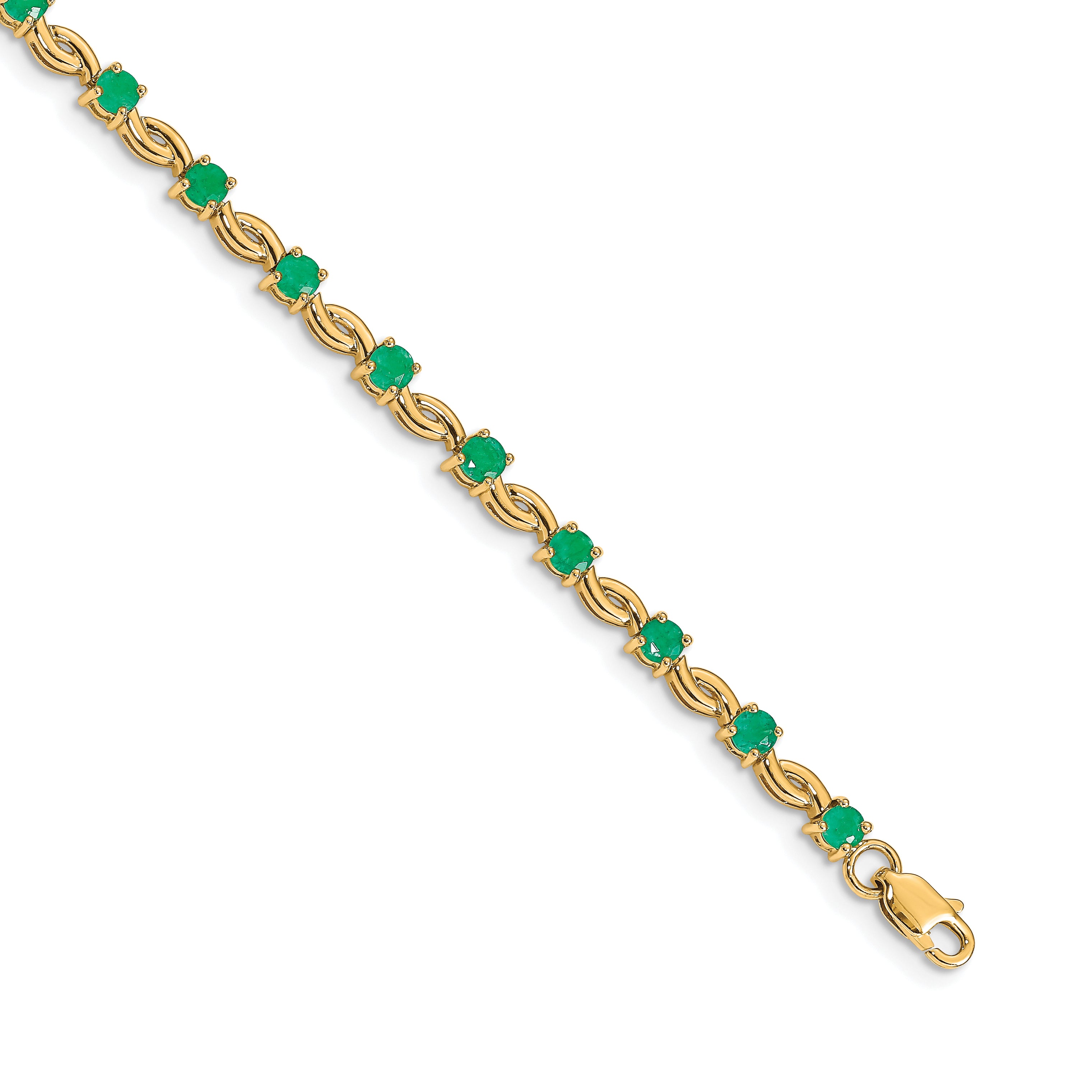 14k Emerald Bracelet Main image