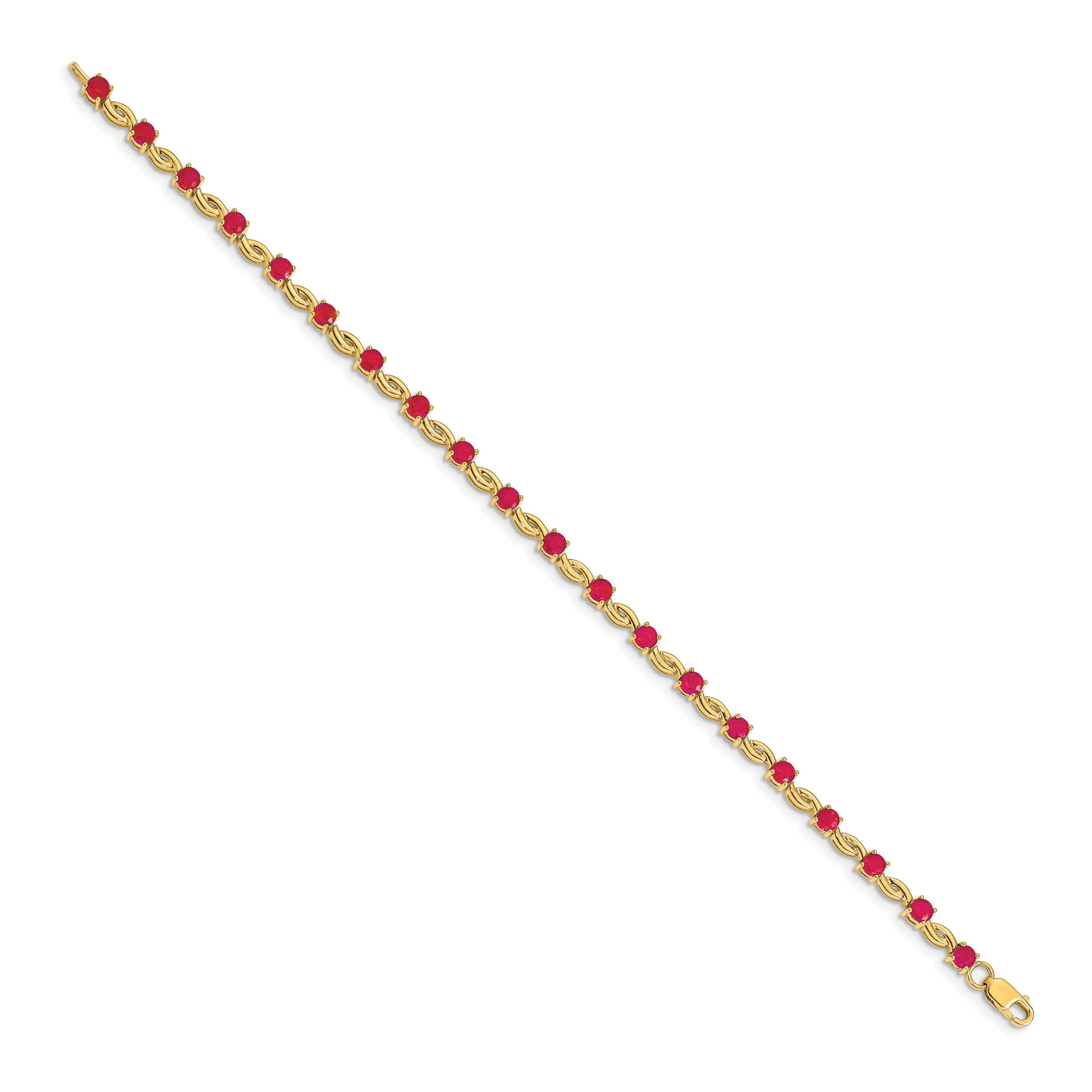 14k Oval Ruby Bracelet Secondary image