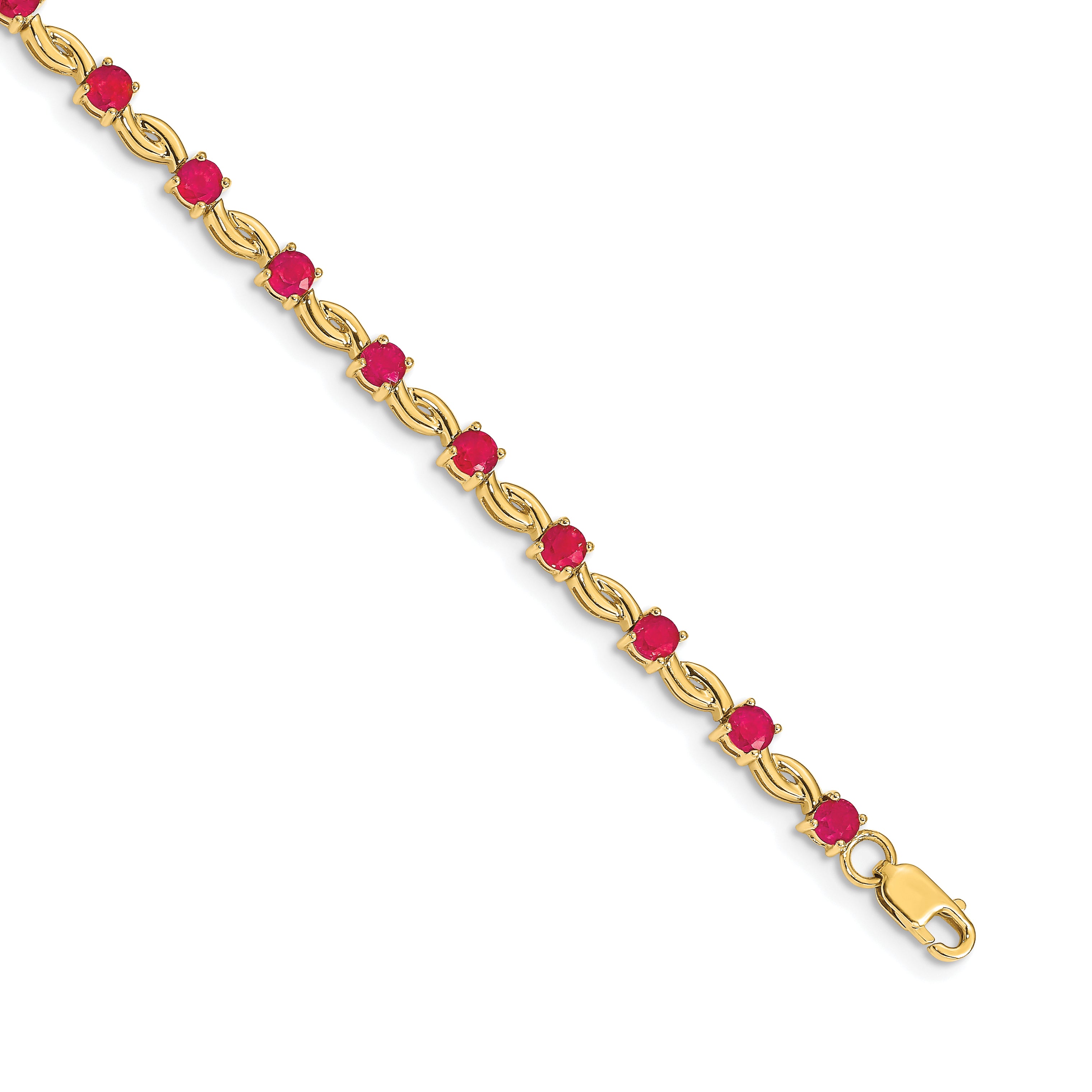 14k Oval Ruby Bracelet Main image