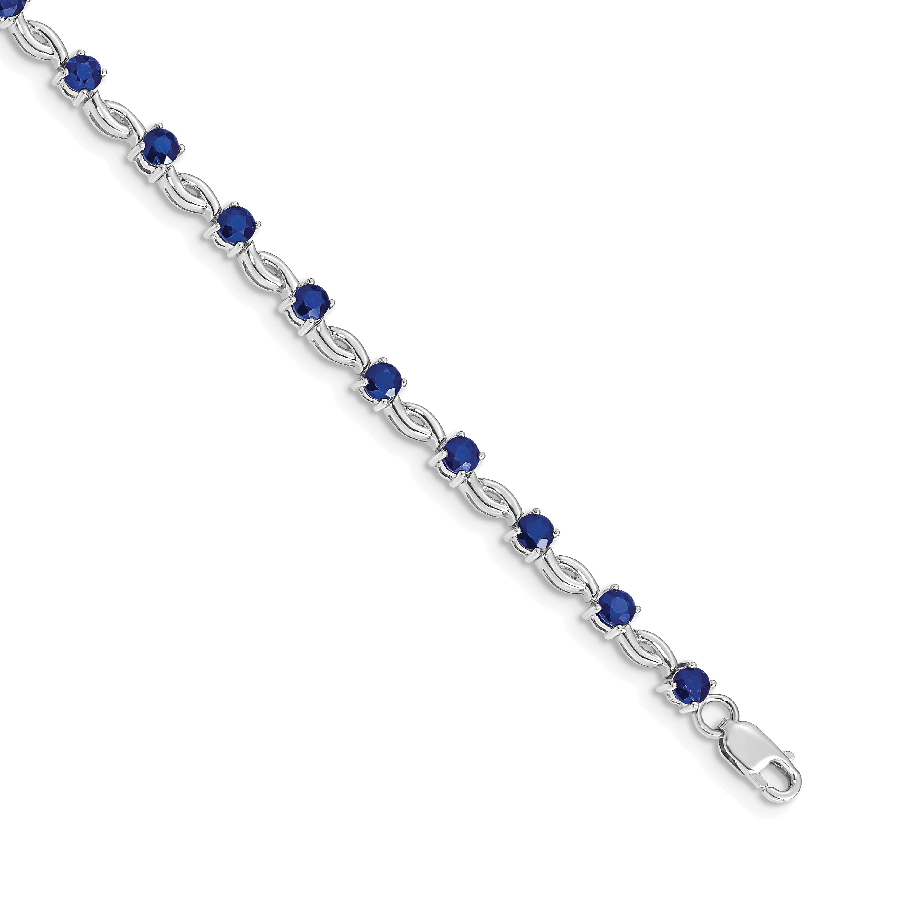 14k White Gold Sapphire Bracelet Main image