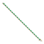 14k Diamond and Emerald Bracelet