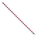 14k White Gold Diamond and Ruby Bracelet