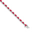 14k White Gold Diamond and Ruby Bracelet