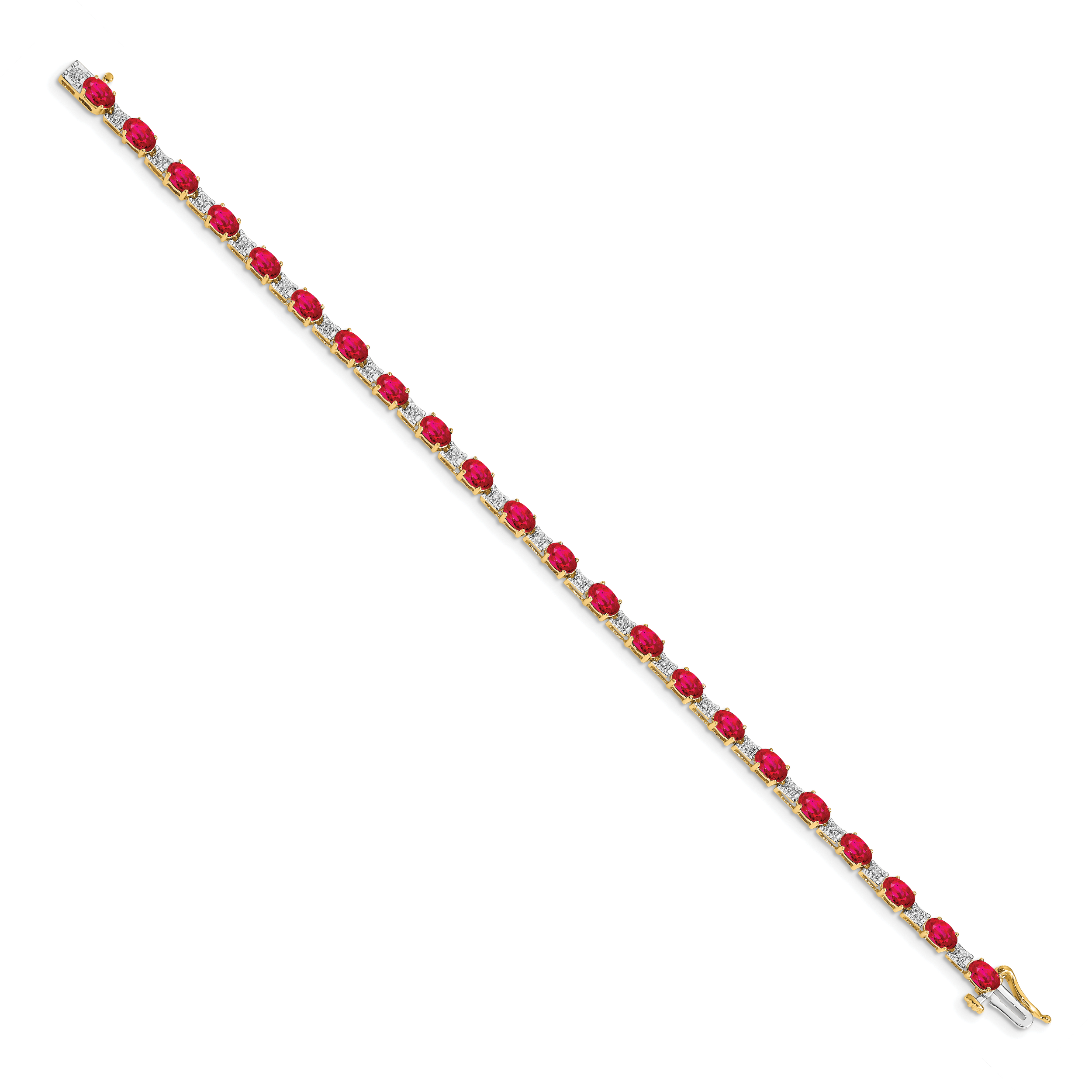 14k Diamond and Ruby Bracelet Secondary image