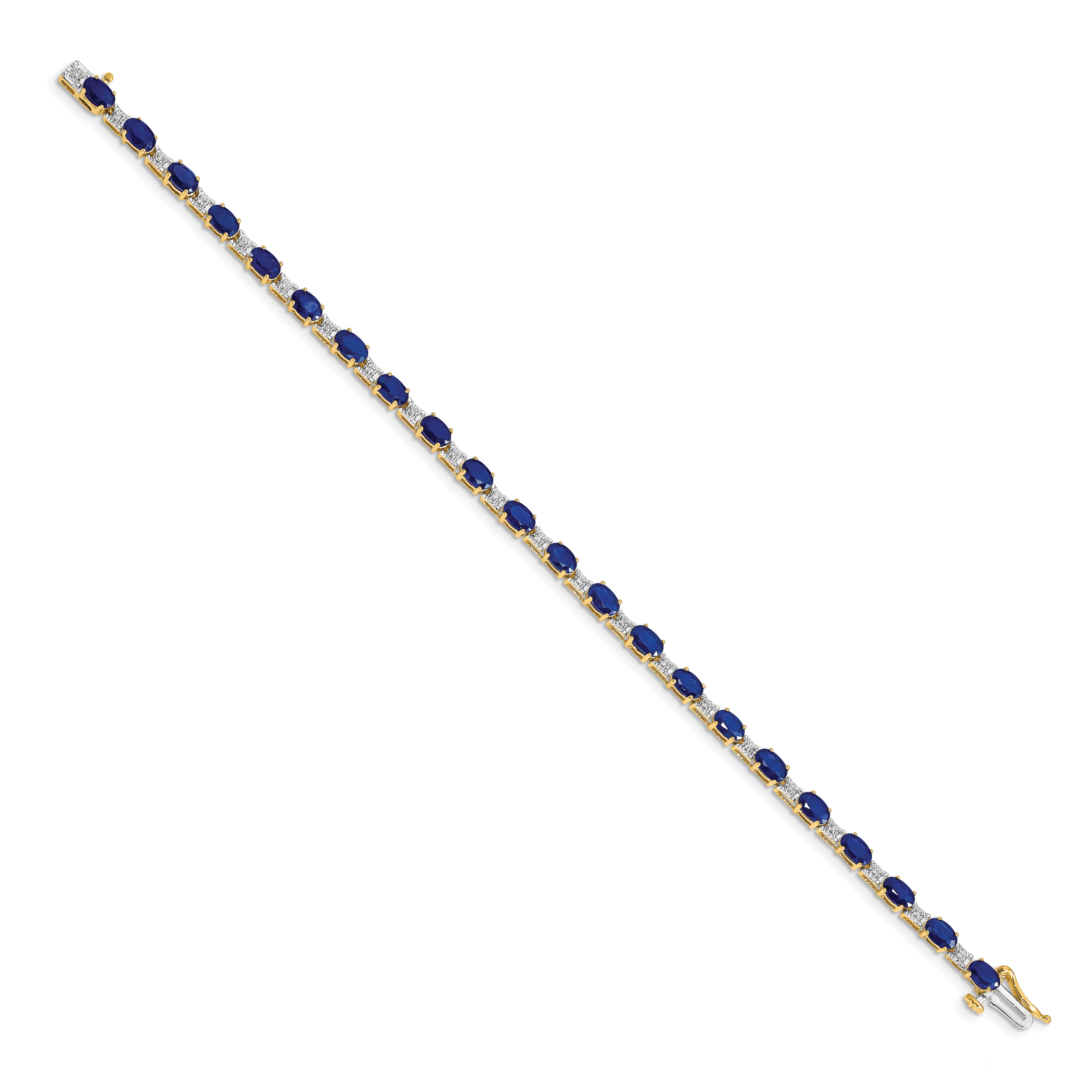 14k Diamond and Sapphire Bracelet Secondary image