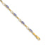 14k Open-Link Diamond/Tanzanite Bracelet