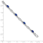 14k White Gold Diamond and Sapphire Bracelet