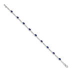14k White Gold Diamond and Sapphire Bracelet