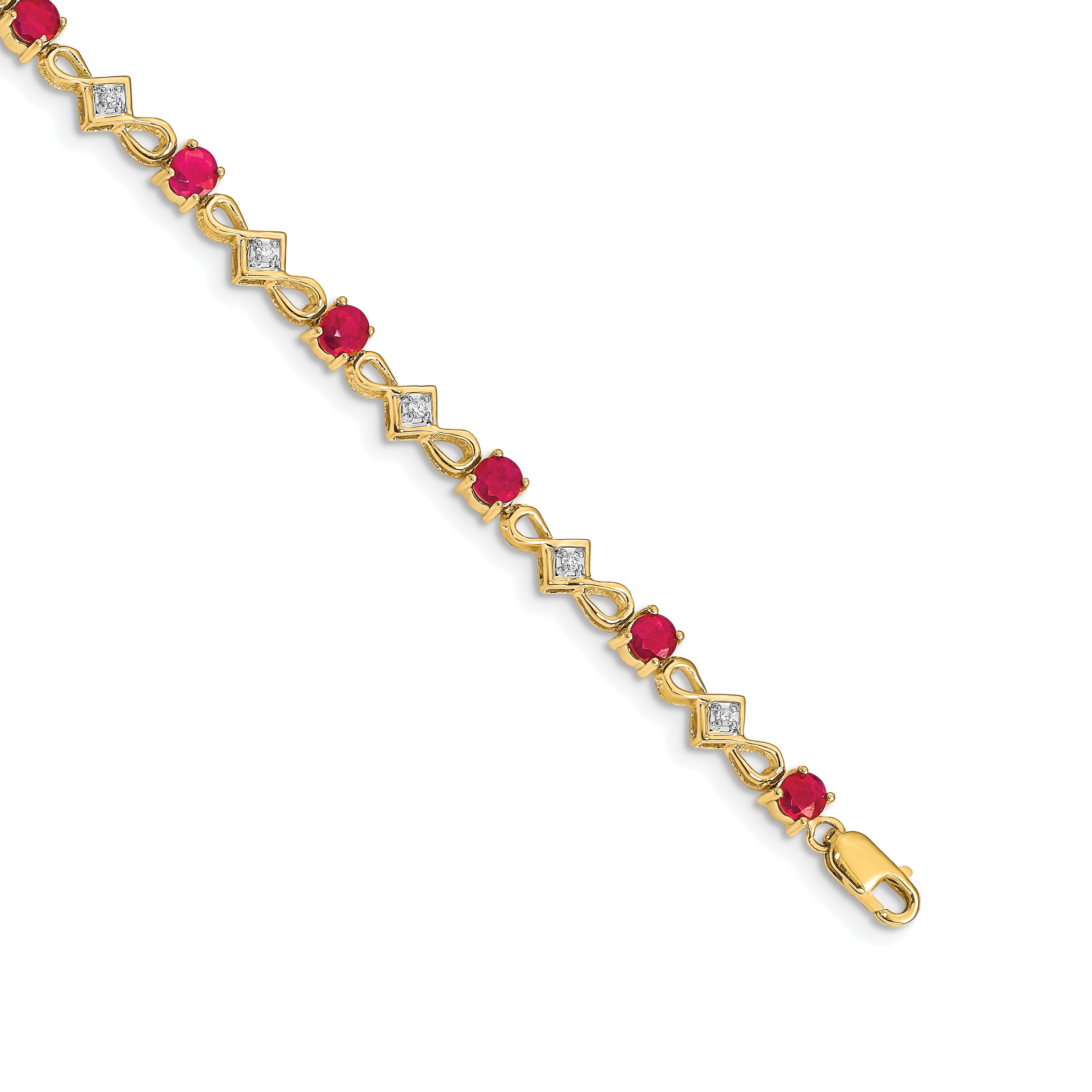 14k Diamond and Ruby Bracelet Main image