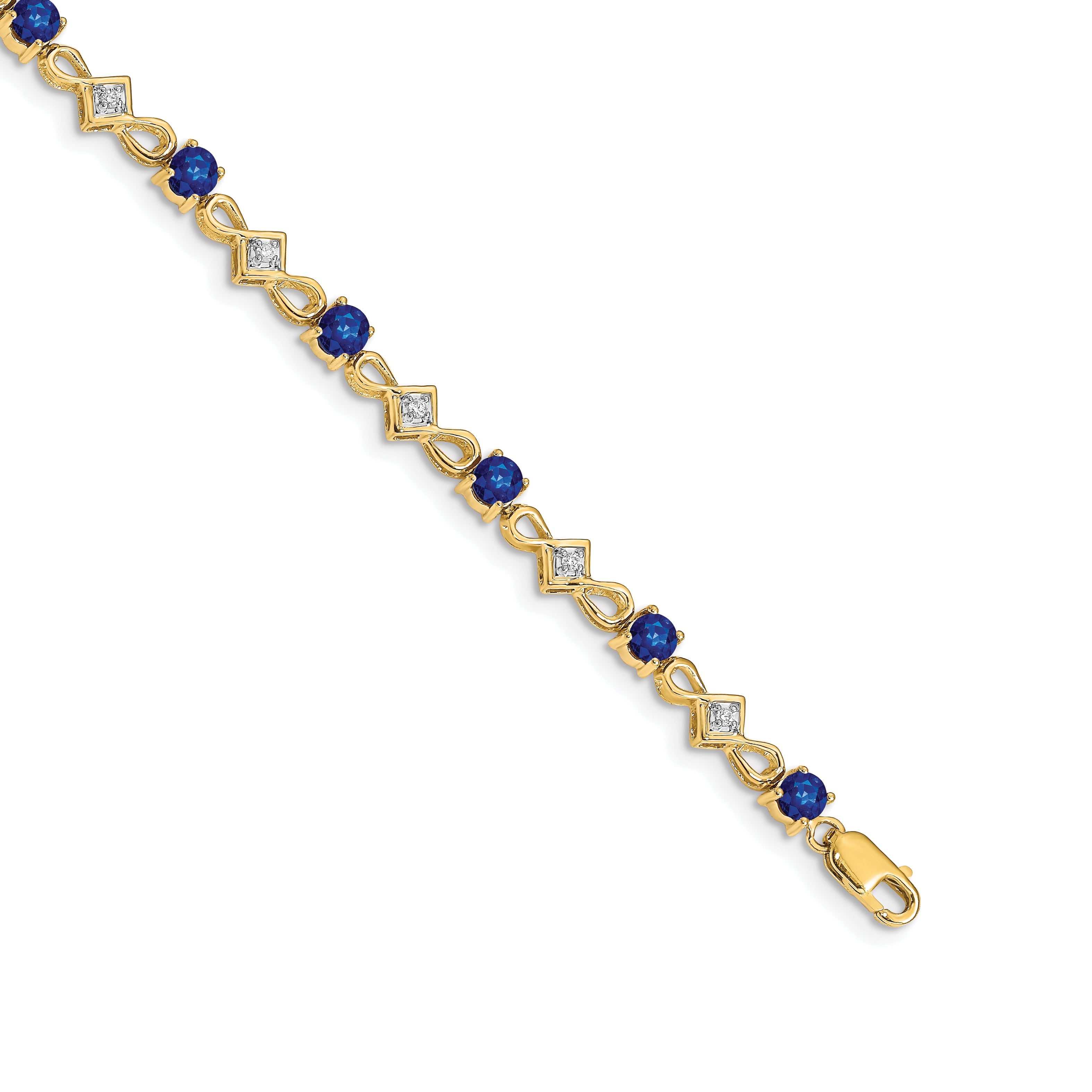 14k Diamond and Sapphire Bracelet Main image