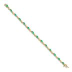 14k Diamond and Emerald Bracelet