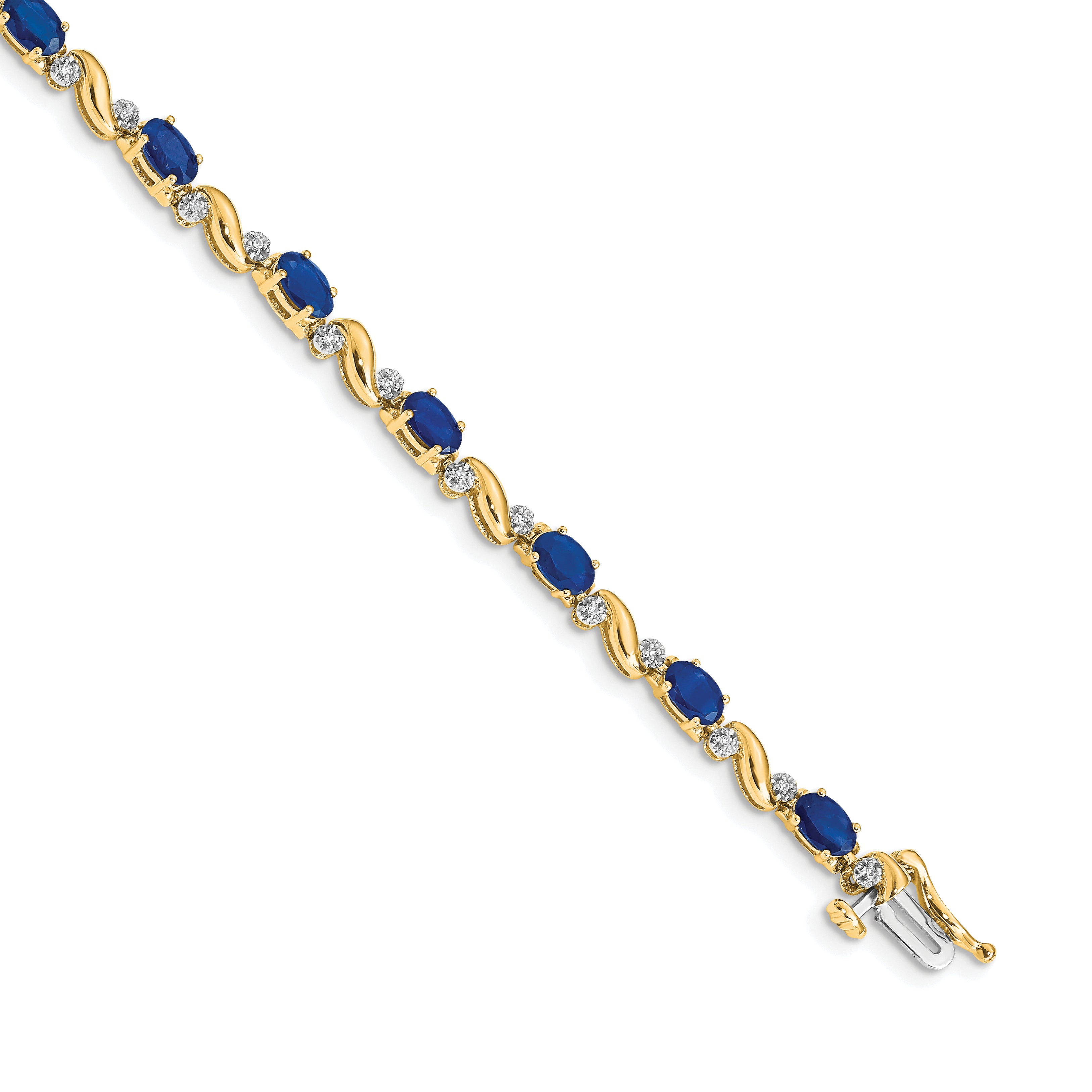 14k Diamond and Sapphire Bracelet Main image