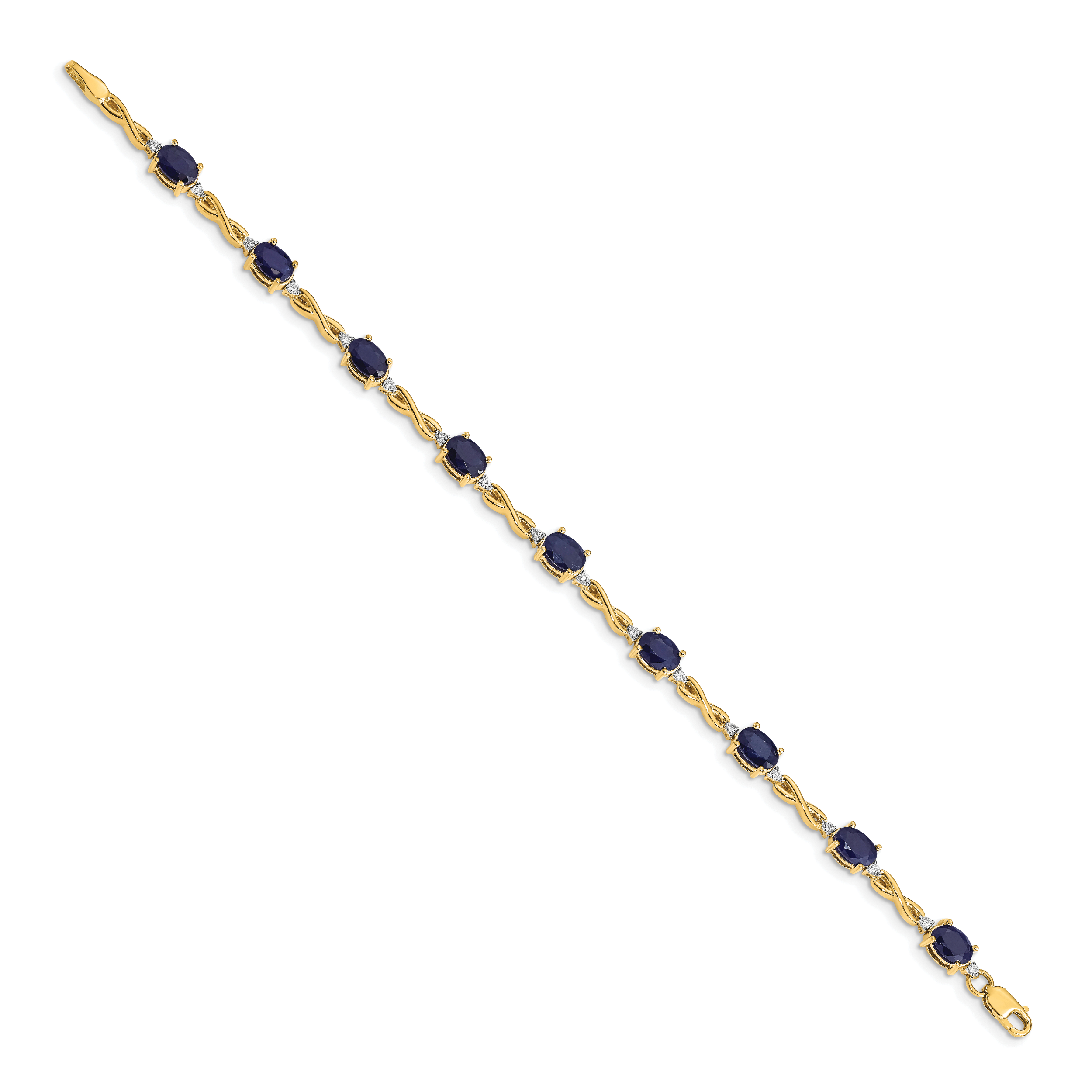14k Diamond and Sapphire Bracelet Secondary image