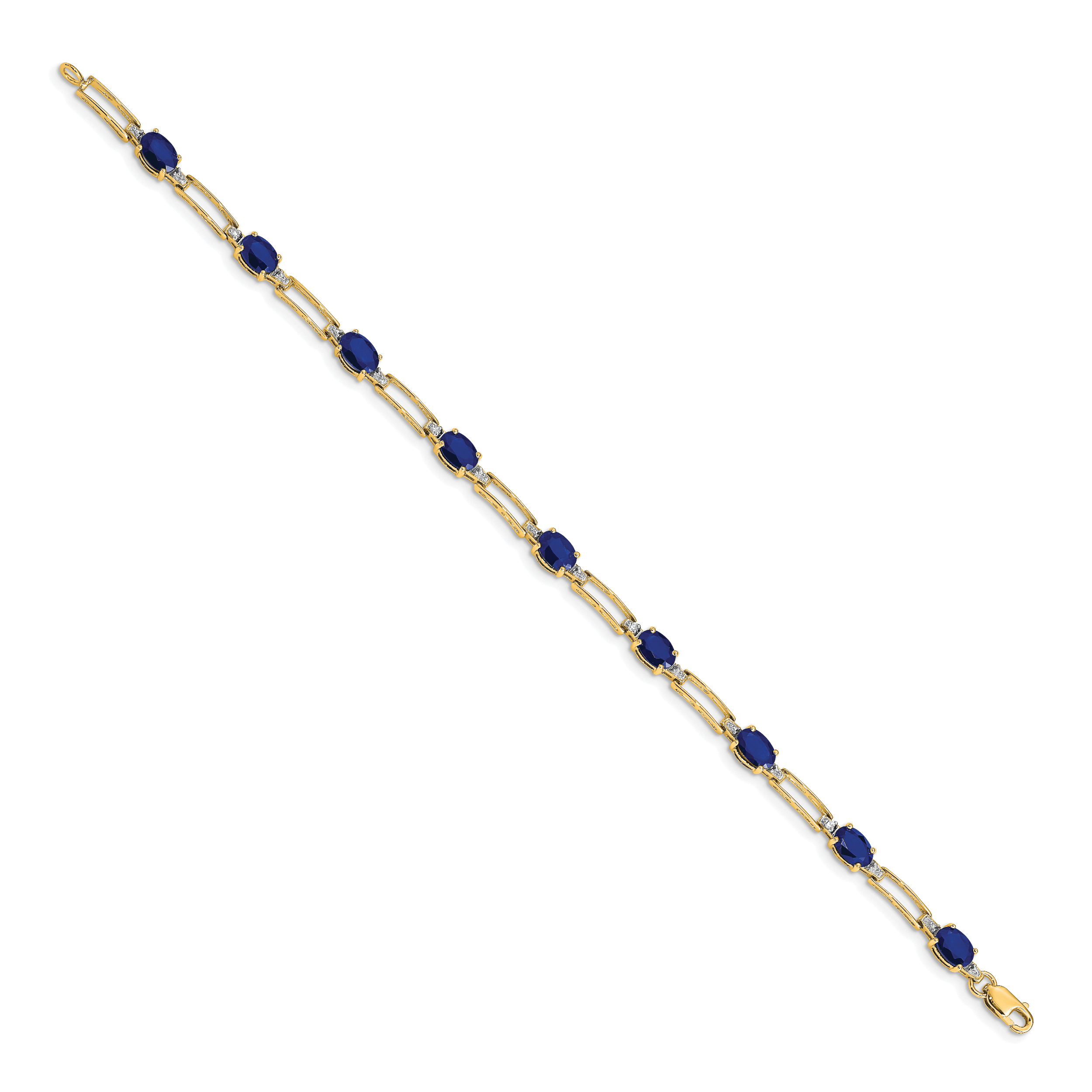 14k Diamond and Sapphire Bracelet Secondary image